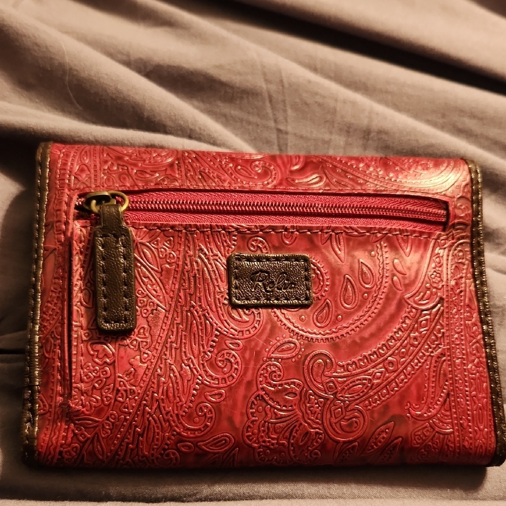 Relic Red Embossed Wallet Elegant Design
